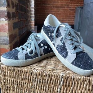 Mi.iM Skylar Black Glitter Sneakers sz 6